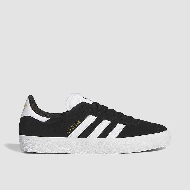 adidas Gazelle Adv Shoes - Core Black/Ftwr White/Gold Met. 5uk
