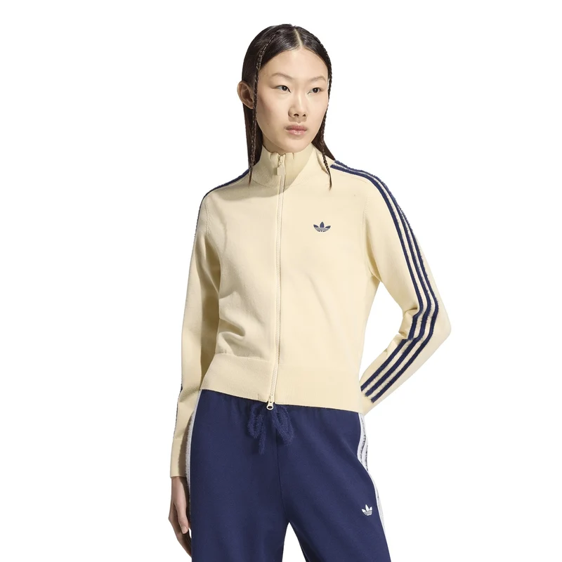 Felpa Donna Adidas Firebird Beige Blu M