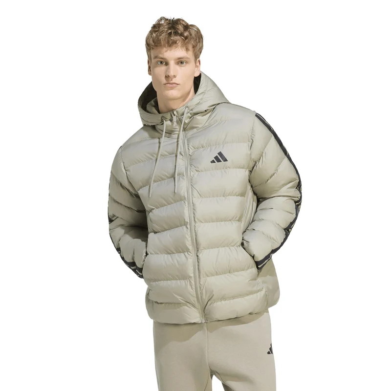 Piumino Uomo Adidas Essentials 3 Stripes Grigio L