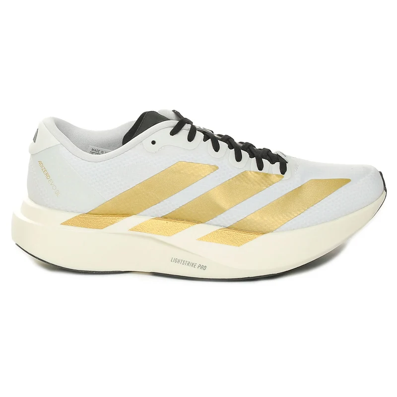 Scarpa da Running Donna Adidas Adizero EVO SL Woven Bianco Oro Nero 38