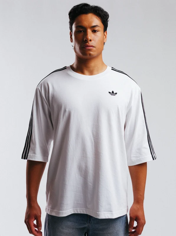 Adicolor 3-Stripes Oversized Tee WHT/WHT / L