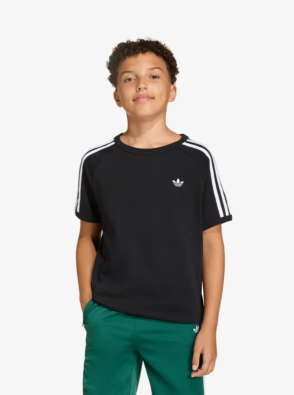 3 Stripes T-Shirt Youth BLK/WHT / 7-8Y