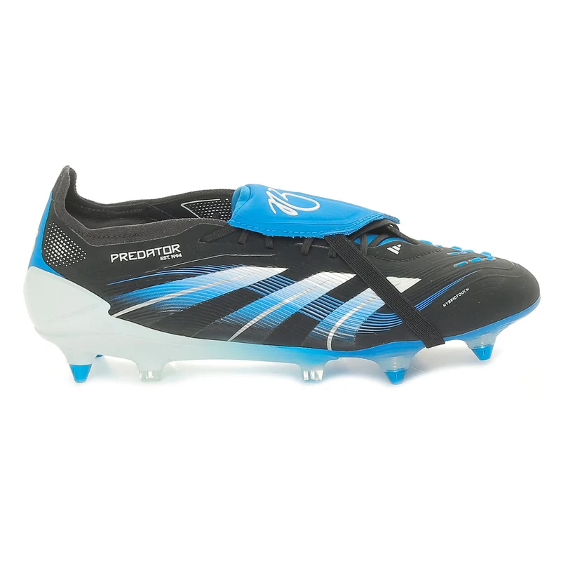 Scarpa da Calcio Uomo Adidas Predator Elite JB Linguetta Ripiegabile Terreni Naturali Morbidi Nero Blu 45 1/3