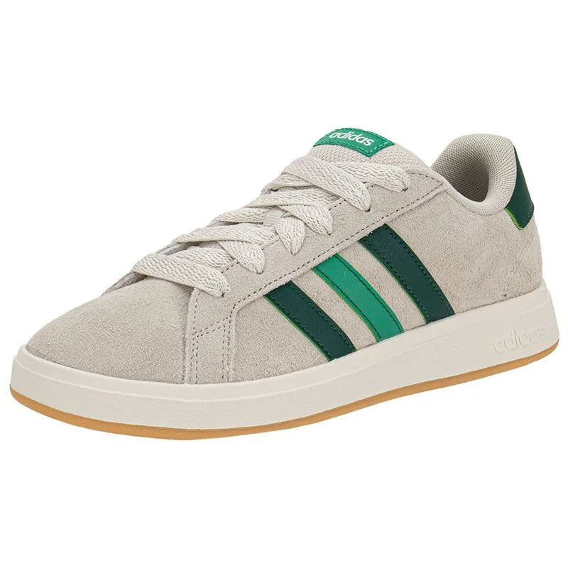 Tênis Infantil Court 00s Adidas IH6413 BEGE/VERDE 34