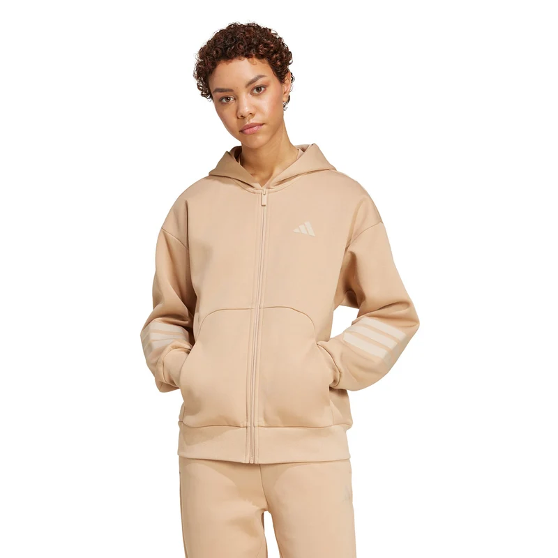 Felpa Donna Adidas Future Icons 3-Stripes Marrone L