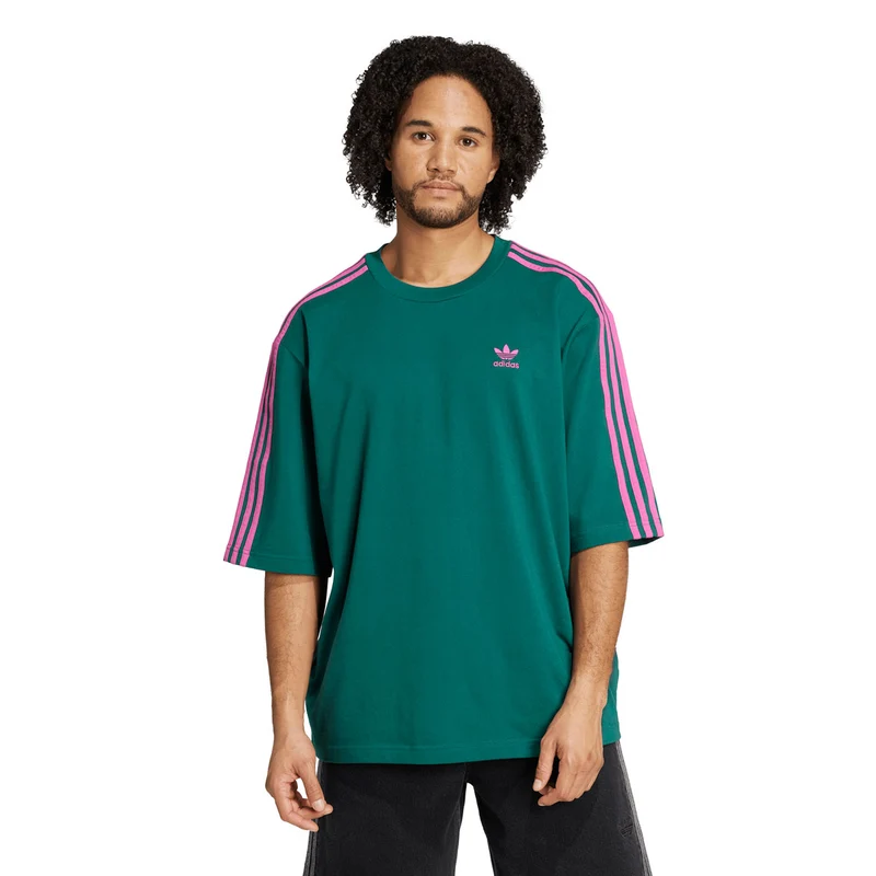 T-Shirt Uomo Adidas Adicolor Oversized Verde Fucsia XS