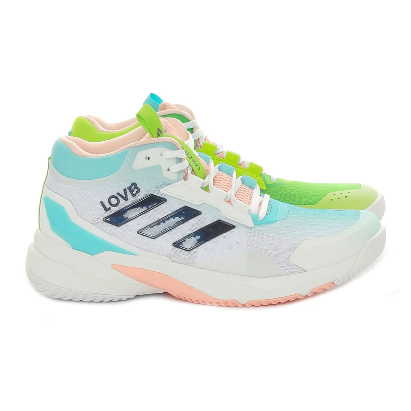 Scarpa da Volley Donna Adidas Crazyflight 6 Mid Indoor Bianco Azzurro Verde 38