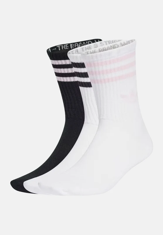 ADIDAS ORIGINALS Calzini 3-STRIPES CREW SOCKS bianchi, neri, rosa da donna M