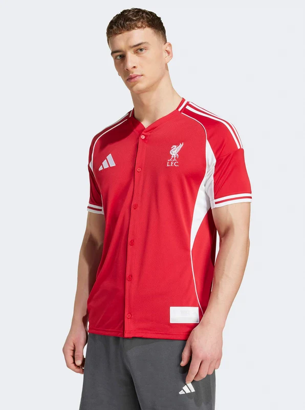 Liverpool Football Club Baseball Shirt RED/RED / L