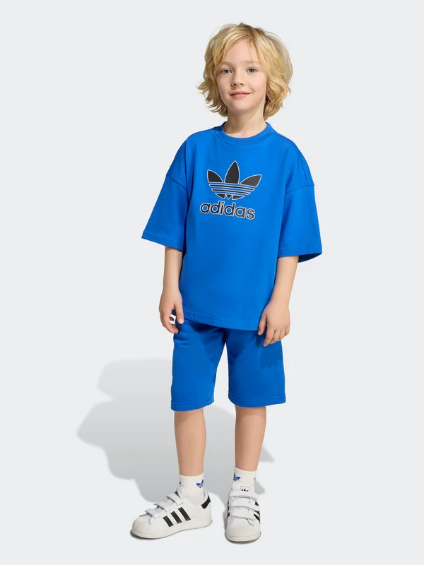Short Tee Set Kids BLU/BLK / 5-6Y