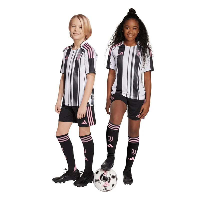 Shorts Ragazzo Adidas Home 25/26 Junior Juventus Bianco Nero 13-14