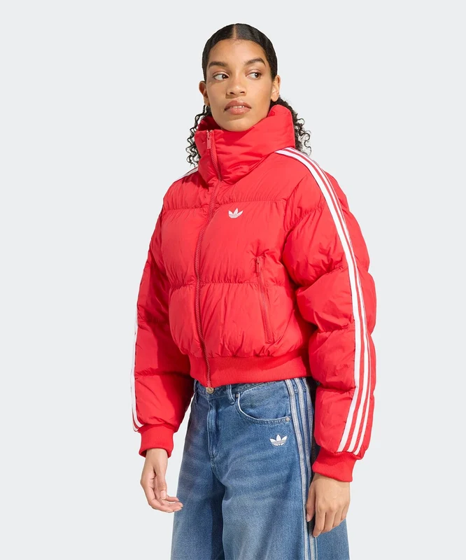 adidas Adicolor Cropped Synthetic Down Puffer Kırmızı / S