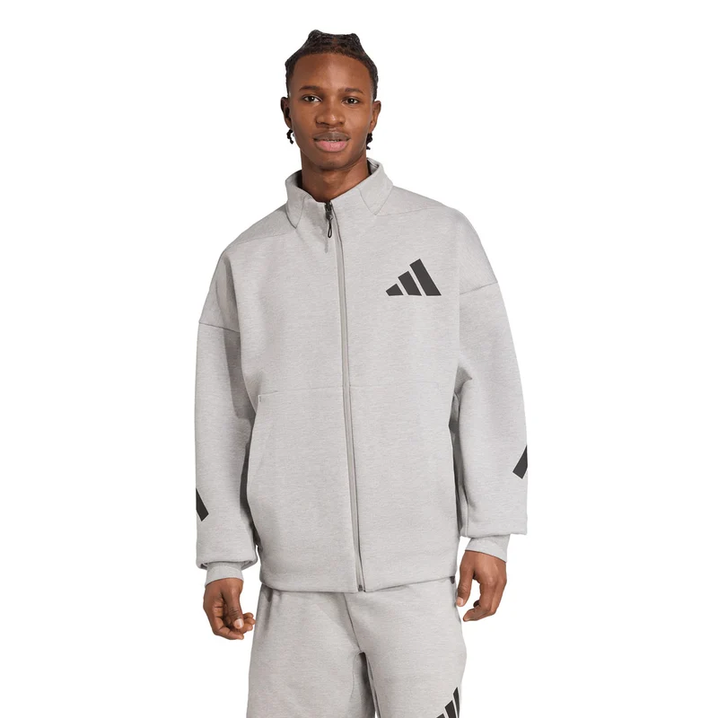 Felpa Uomo Adidas ZNE Track Grigio Nero L