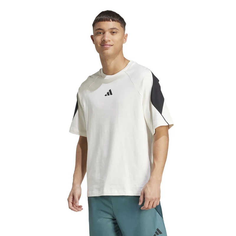 T-Shirt Uomo Adidas Stadium Bianco Nero S