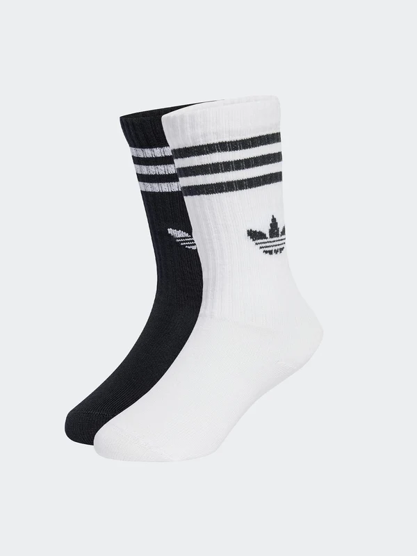 Crew Sock 3 Pair Kids WHT/BLK / XS