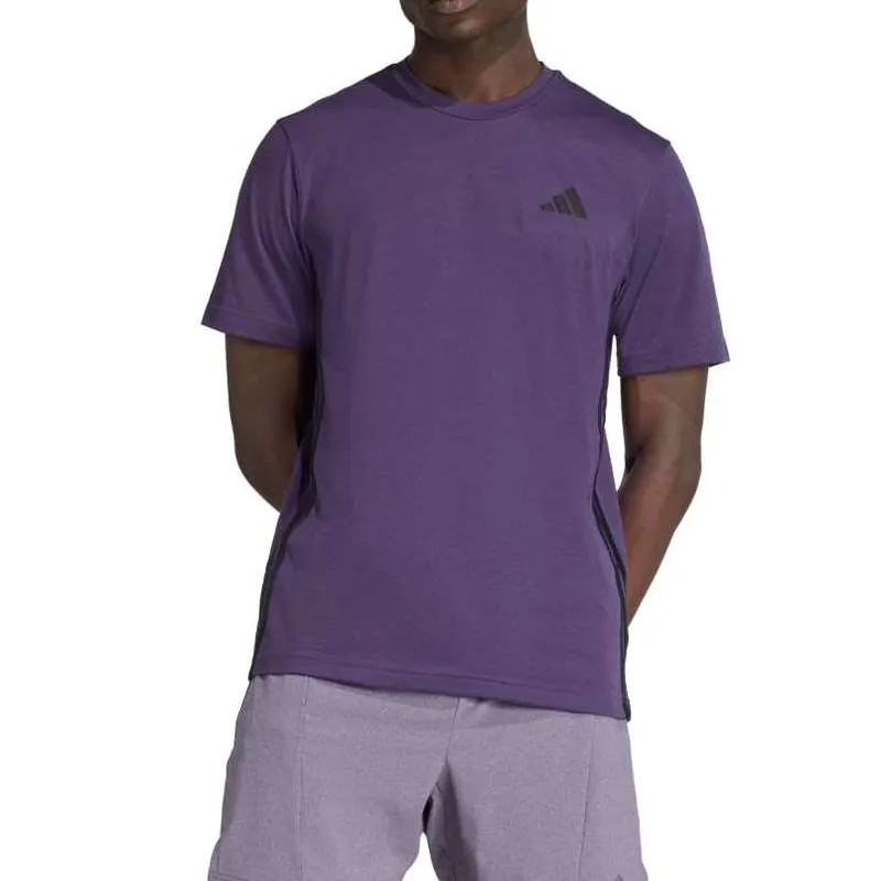 Camiseta Masculina Essentials 3 Listras Adidas Roxo P