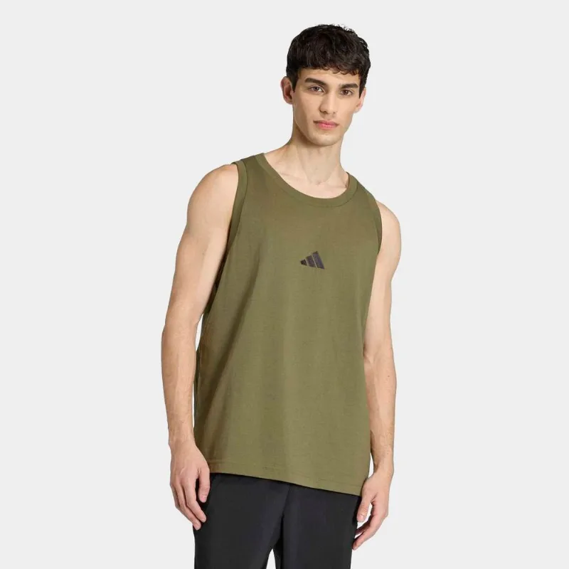 Regata Adidas Logo Masculina - Masculino - Verde escuro+Preto
