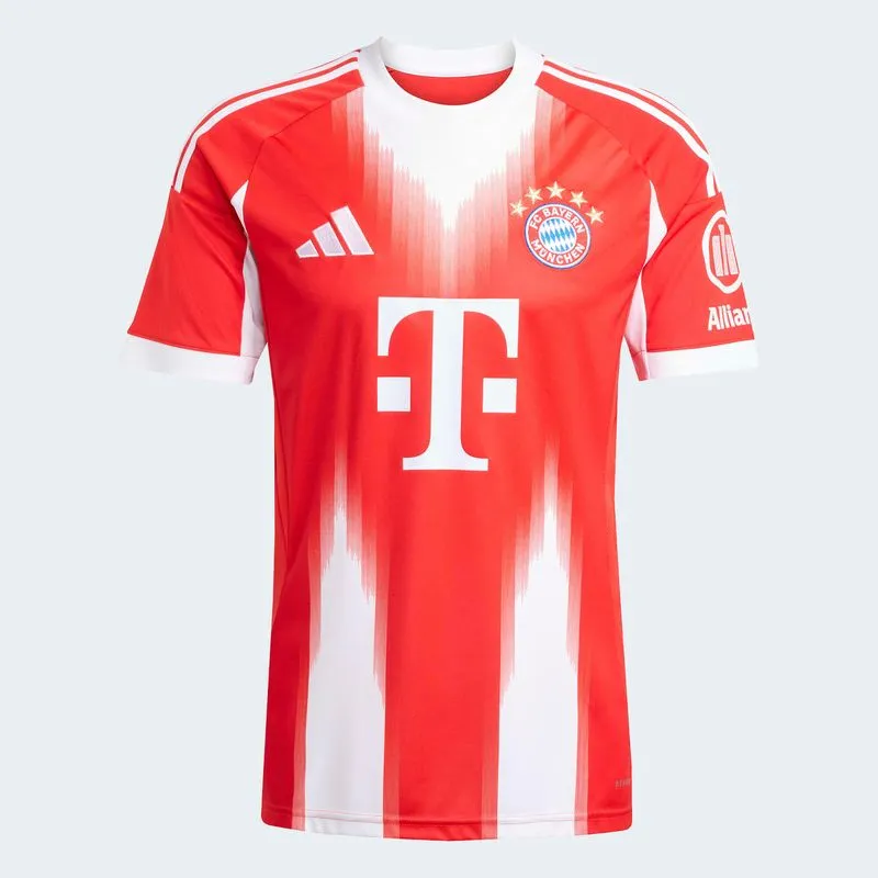 Camisa Adulta de Futebol Bayern de Munique Titular 25 26 Adidas Vermelha - G