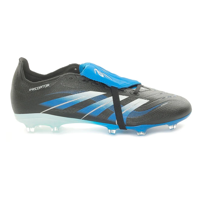 Scarpa da Calcio Uomo Adidas Predator League JB Linguetta Ripiegabile Terreni Naturali Compatti Erba Artificiale Nero Blu 41 1/3