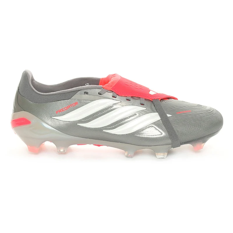 Scarpa da Calcio Uomo Adidas Predator Pro Fold-Over Tongue Terreni Compatti Grigio Bianco 42 2/3