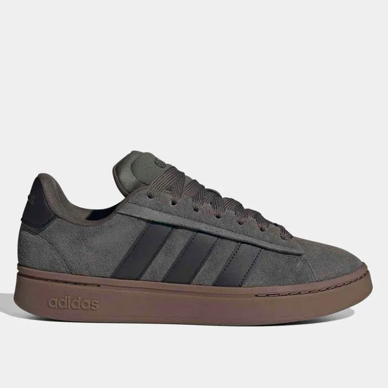 Tênis Couro Adidas Grand Court Alpha Masculino - Masculino - Grafite+Preto
