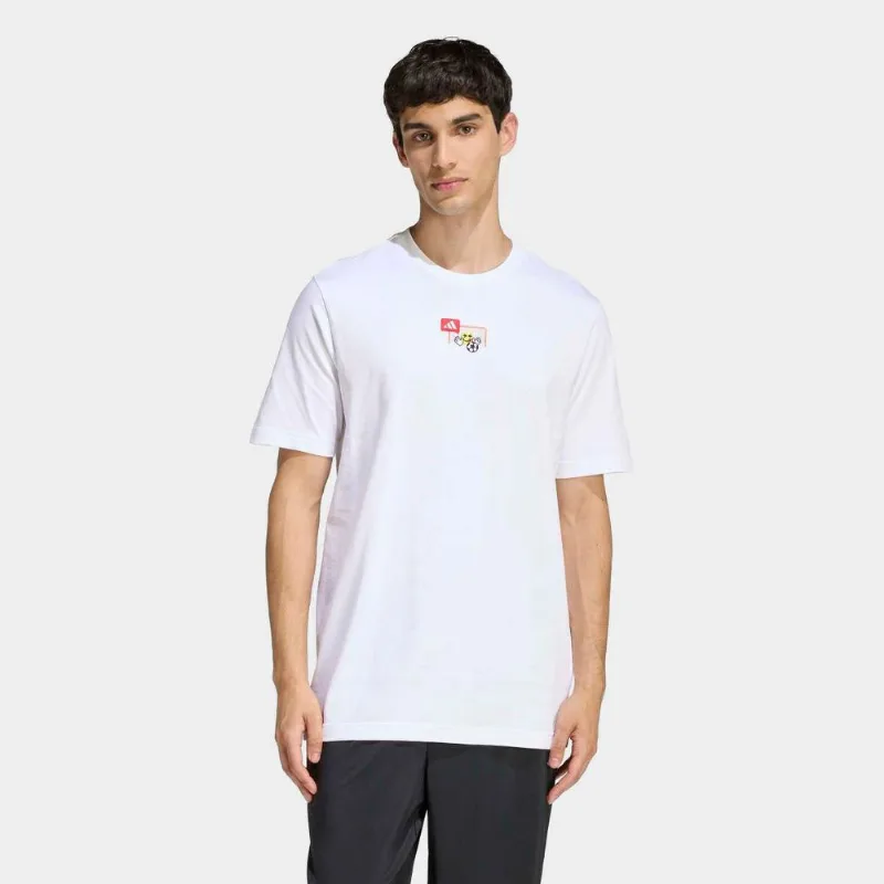 Camiseta Adidas Mini Ftb T Masculina - Masculino - Branco