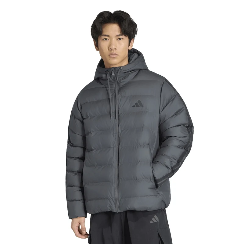 Giacca Uomo Adidas Essentials Climawarm 3 Stripes Grigio M