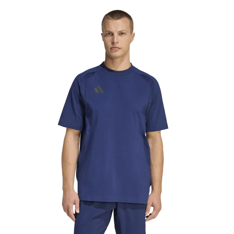 T-Shirt Uomo Adidas Tiro Travel Blu Scuro Nero XL
