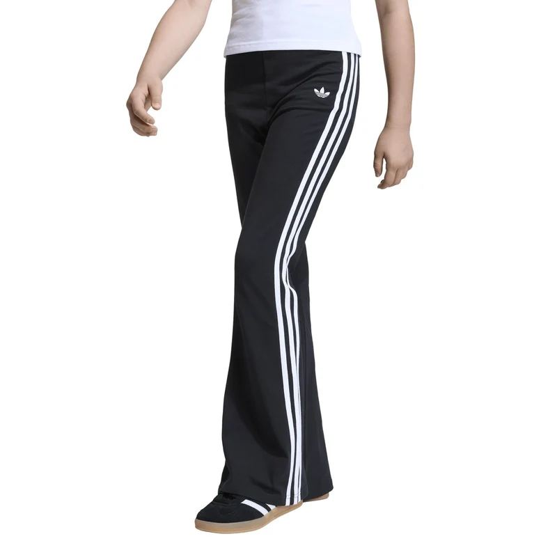Leggings Ragazzo Adidas 3 Stripes Flared Nero Bianco 14-15