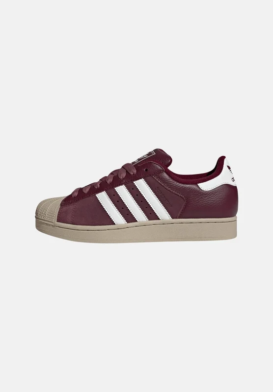 ADIDAS ORIGINALS Sneakers SUPERSTAR II Maroon bordeaux da uomo con iconche 3-stripes 40 2/3