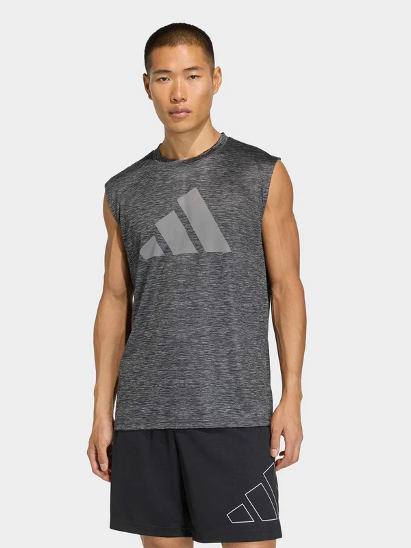 Workout Essentials Brandlove Sleeve T-Shirt GRY/GRY / 3XL
