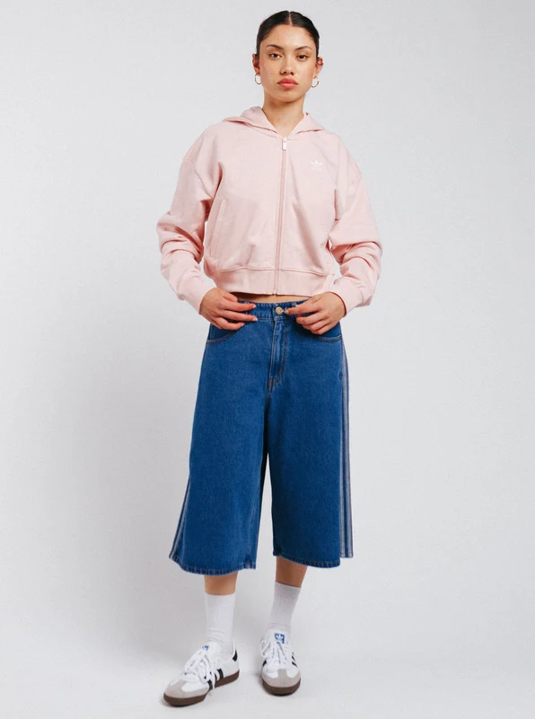 Essentials French Terry Cropped Zip Hoodie PNK/PNK / L