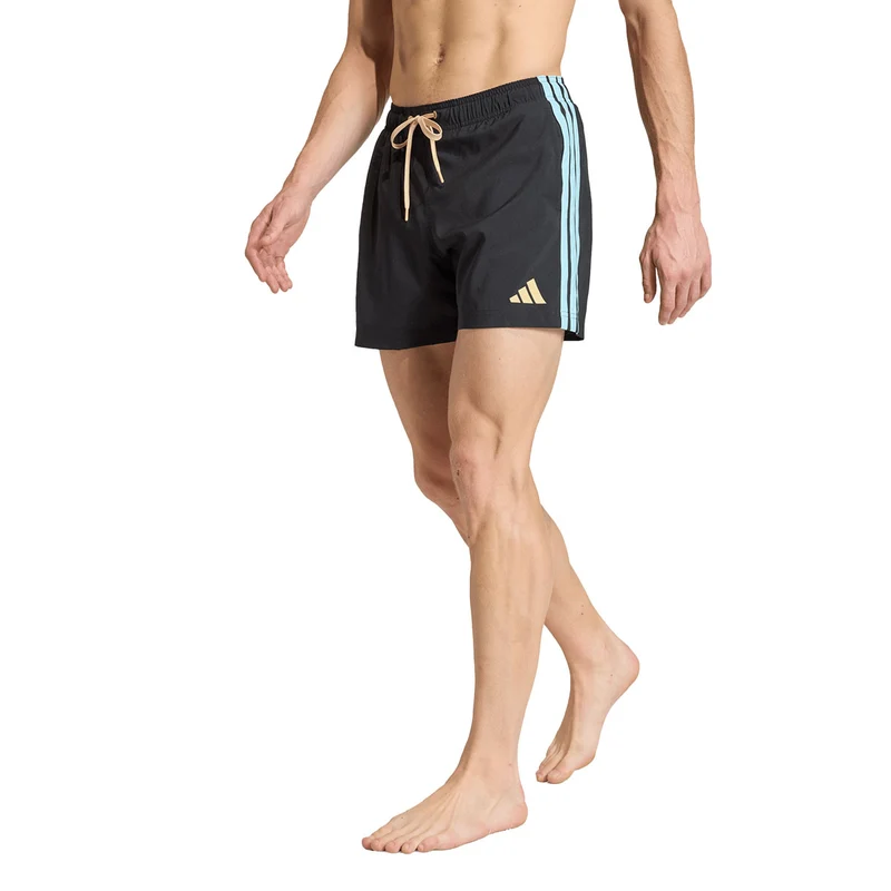 Costume Uomo Adidas 3 Stripes Nero Azzurro L