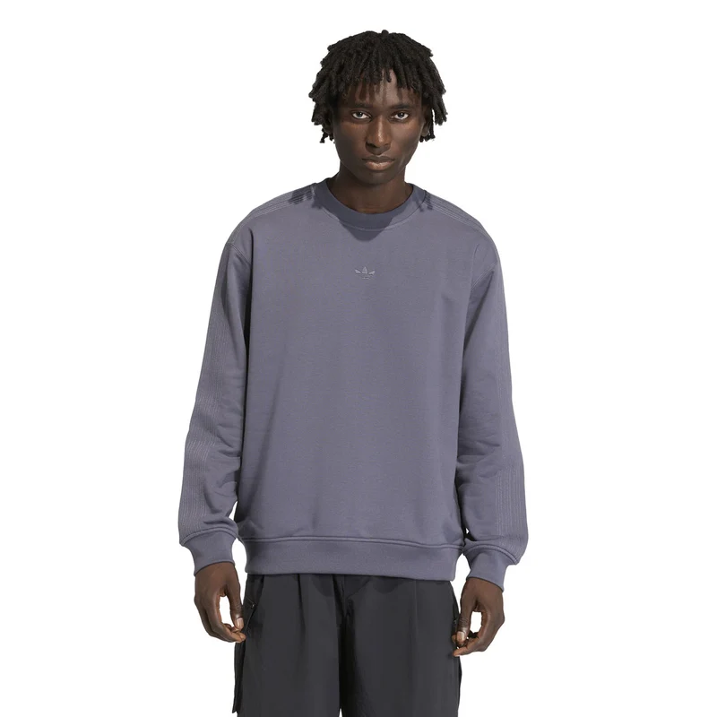 Felpa Uomo Adidas Premium Essentials Crew Blu L