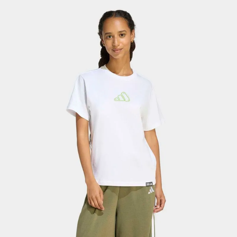 Camiseta Adidas Moto T Feminina - Feminino - Branco