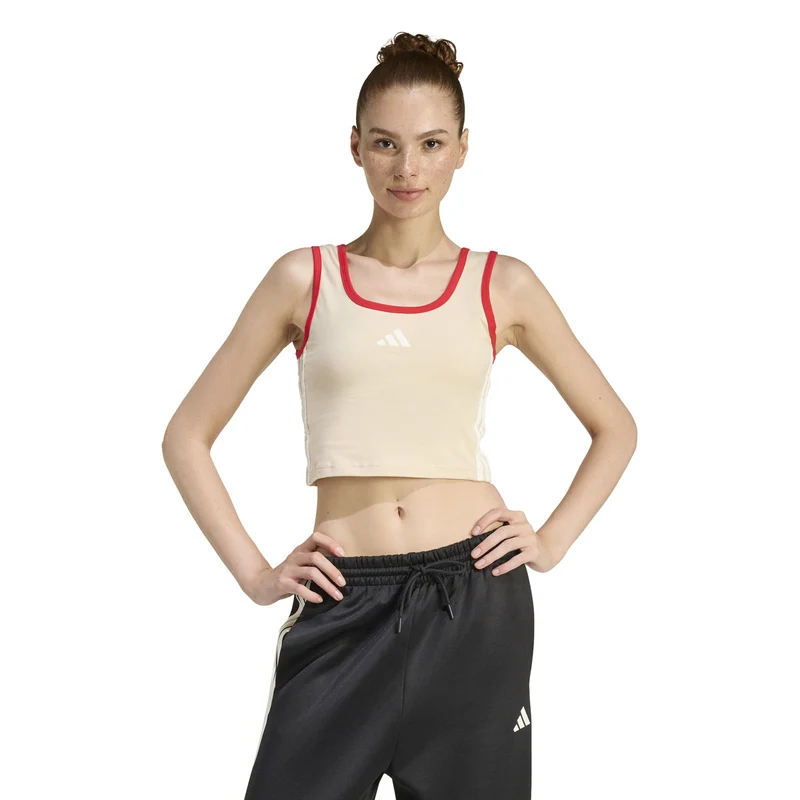 Canotta Donna Adidas Stadium Beige Rosso S