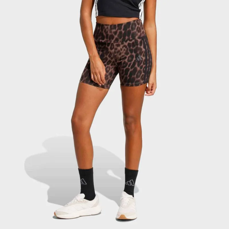 Shorts Adidas Aop 3S Feminino - Feminino - Marrom