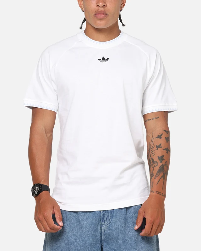 Adidas Chest Stripes Engineered T-Shirt White S
