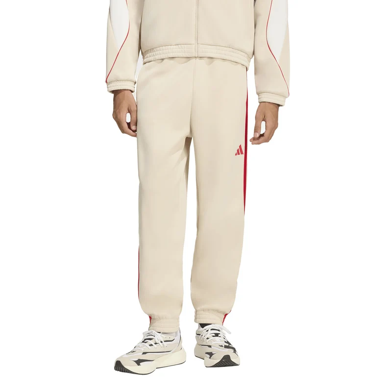 Pantalone Jogger Uomo Adidas Stadium Beige Rosso XL