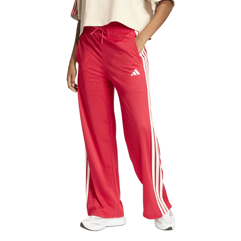 Pantalone Donna Adidas Stadium Mesh Rosso Bianco M