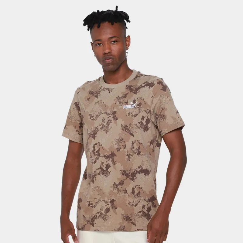 Camiseta Puma Camo AOP Masculina - Masculino - Bege