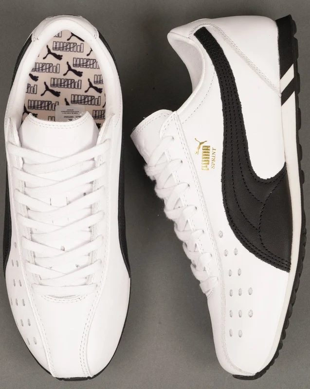 Puma Sprint Trainers White/Black 6.5
