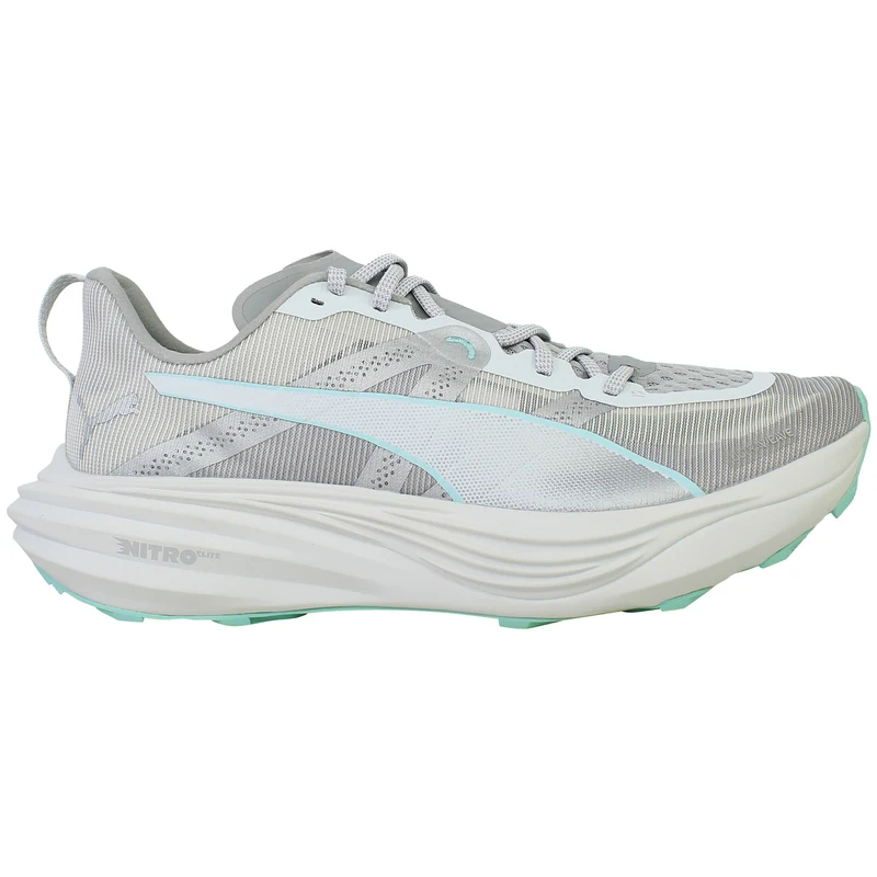 Puma Deviate Nitro Elite Trail Womens Grey Running Shoes 7.5