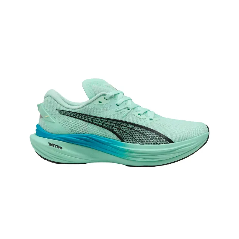 Scarpa da Running Uomo Puma Deviate Nitro 3 Verde Acqua Nero 44 1/2