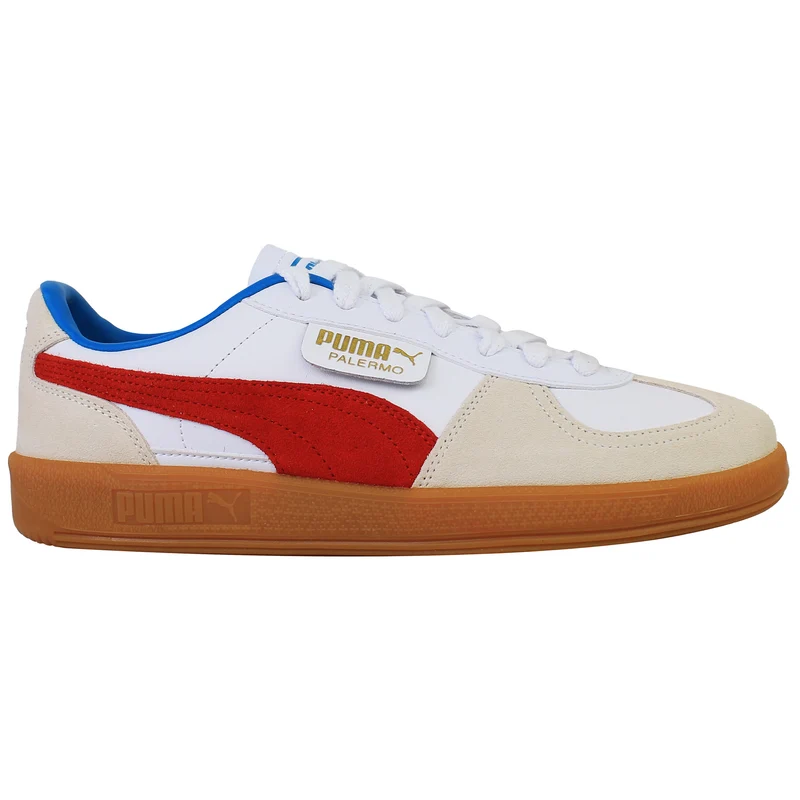 Puma Palermo Mens White/Red Trainers 9