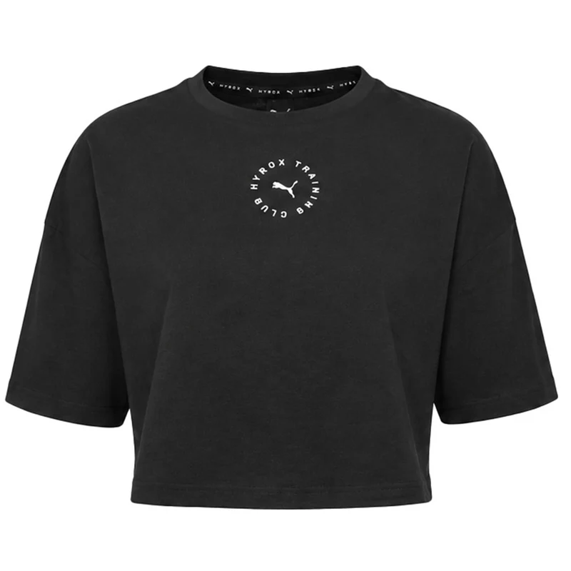 Puma x HYROX Cropped Lifestyle Womens Black T-Shirt XS