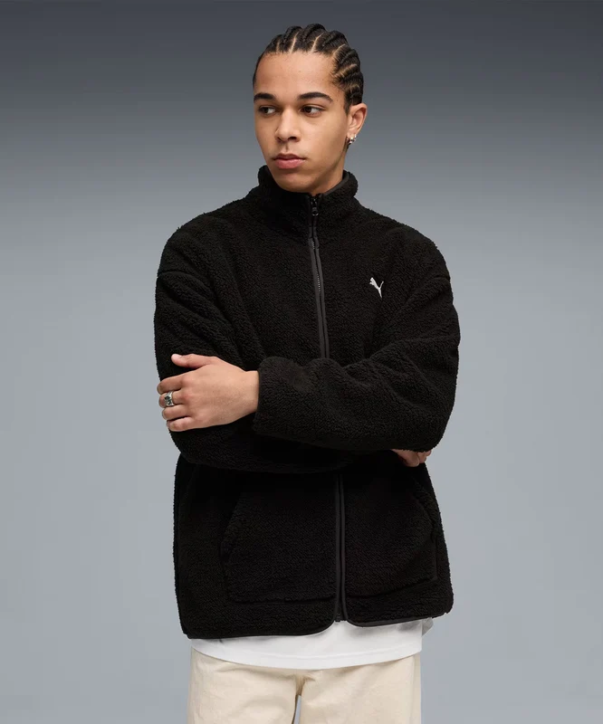 Puma Essentials Elevated Sherpa Full-Zip Siyah / L