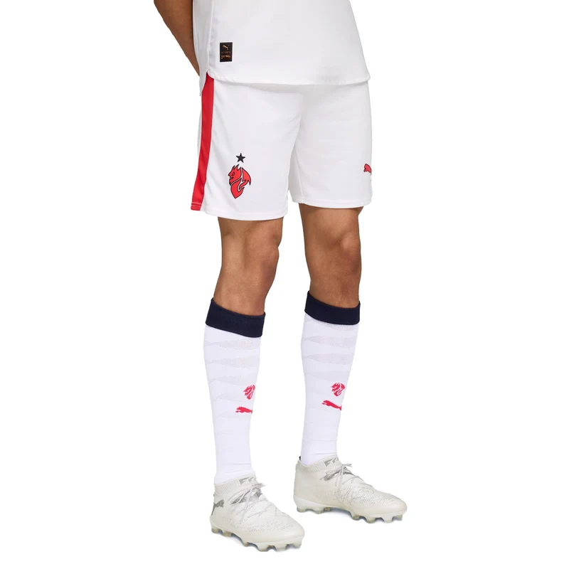 Shorts Calcio Uomo Puma AC Milan 25/26 Bianco Rosso L