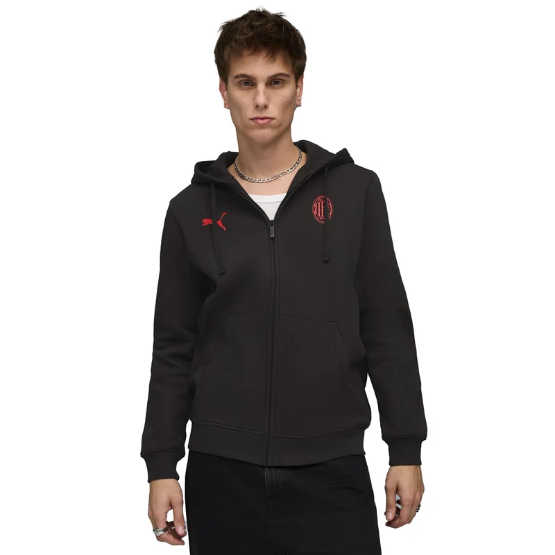 Felpa Uomo Puma AC Milan Ftbless Nero Rosso XL