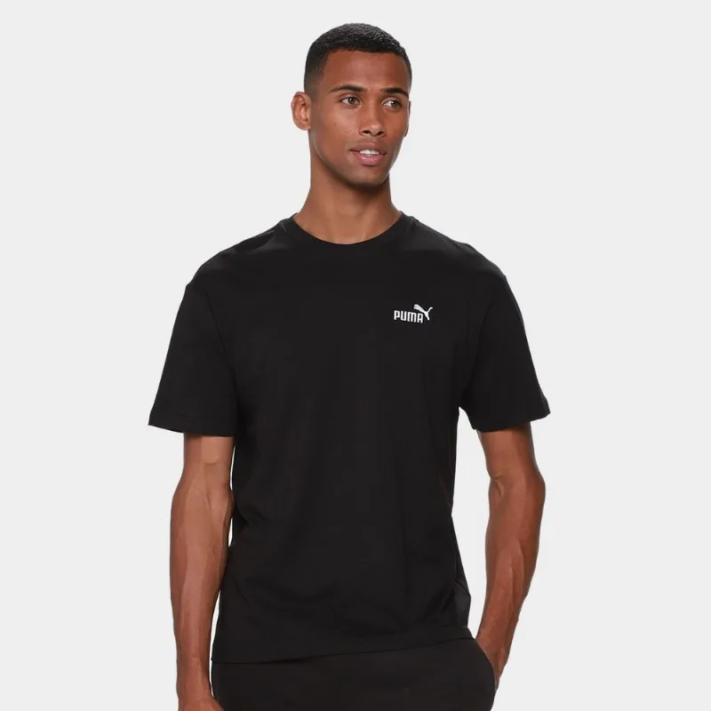Camiseta Puma Ess Relaxed Small No. 1 Masculina - Masculino - Preto
